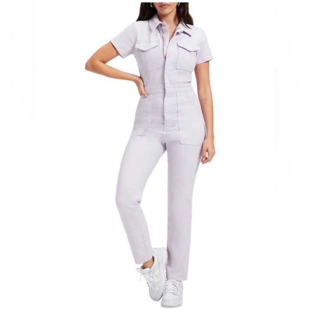Size 2 Good American Light Purple Jumpsuit